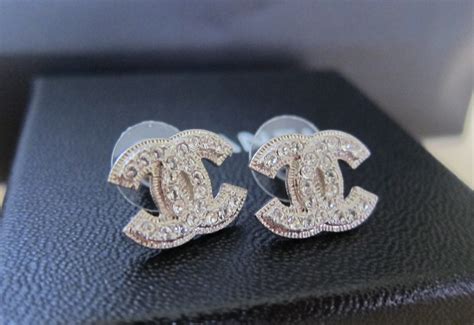 chanel double c earrings studs|Chanel double c earrings real.